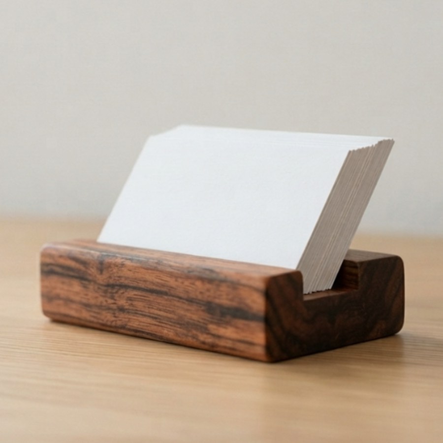 Sheesham Business Card Holder