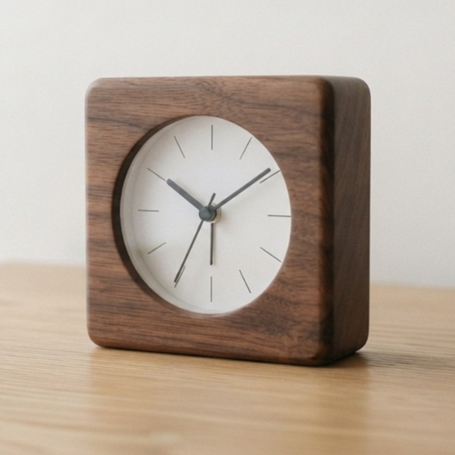 Walnut Desk Clock